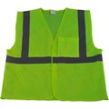 Petra Roc Inc Petra Roc Economy Safety Vest, ANSI Class 2, Touch Fastener Closure, Polyester Mesh, Lime, 2XL/3XL LVM2-EC-2X/3X